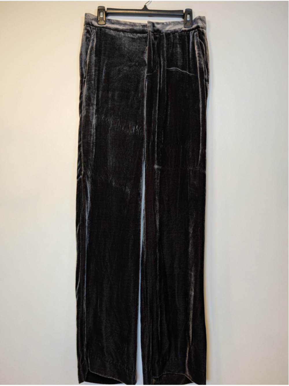 Women's Zara Velvet Trousers Black Size M